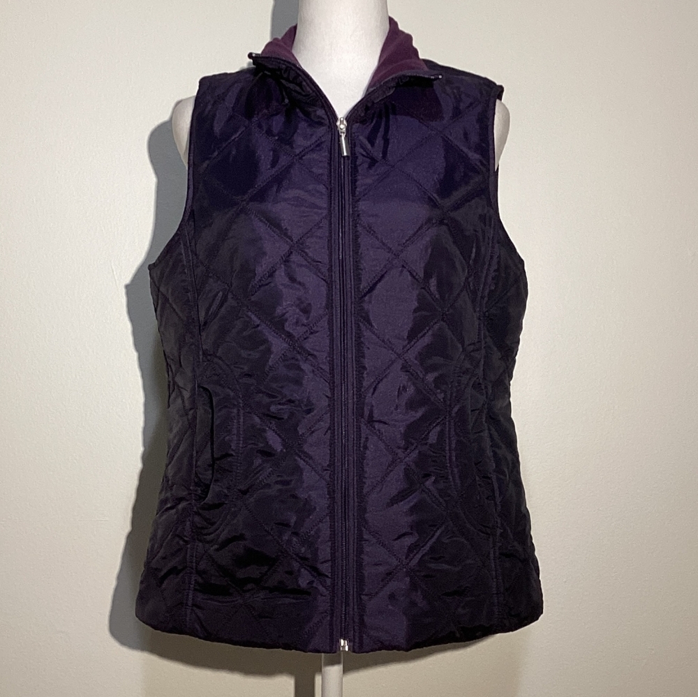 Jane Ashley Women's Purple Puff Vest